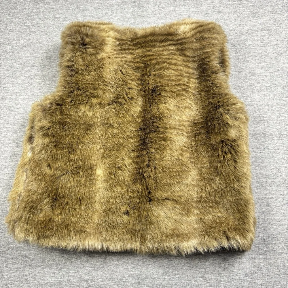 OshKosh B'gosh Girl's Shaggy Faux Fur Vest 4T Bougie Retro Toddler Washable